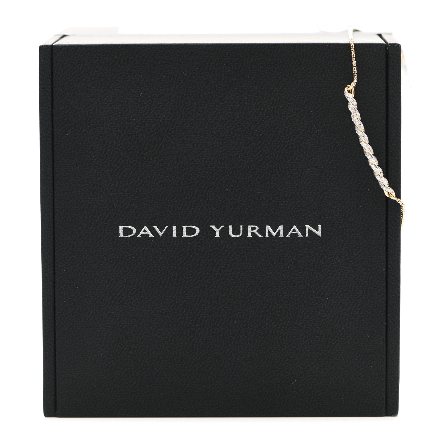 David Yurman 18K Yellow Gold Diamond Paveflex Station Bracelet 5 of 5