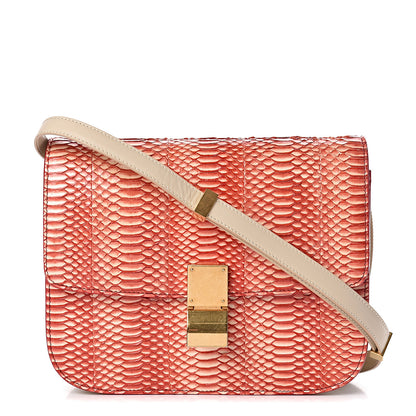 Celine Watersnake Medium Classic Box Red 1 of 10