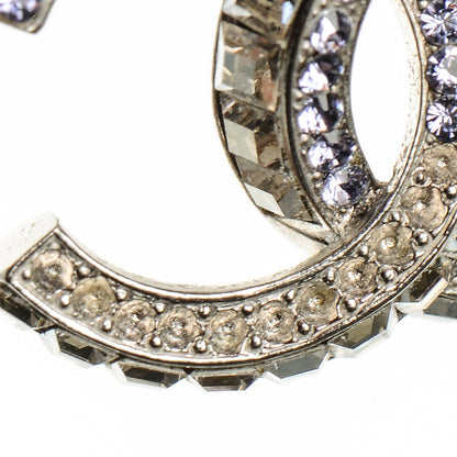 Chanel Baguette Crystal Pearl CC Necklace Purple Silver 8 of 9