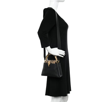 Louis Vuitton Taurillon Snakeskin Mini Capucines Black 2 of 12