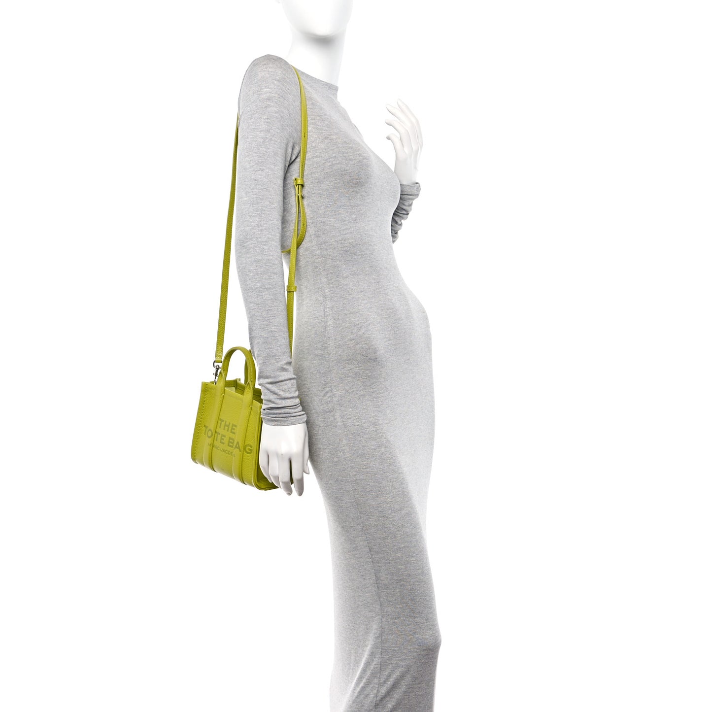 Grained Calfskin Micro The Tote Bag Citronelle