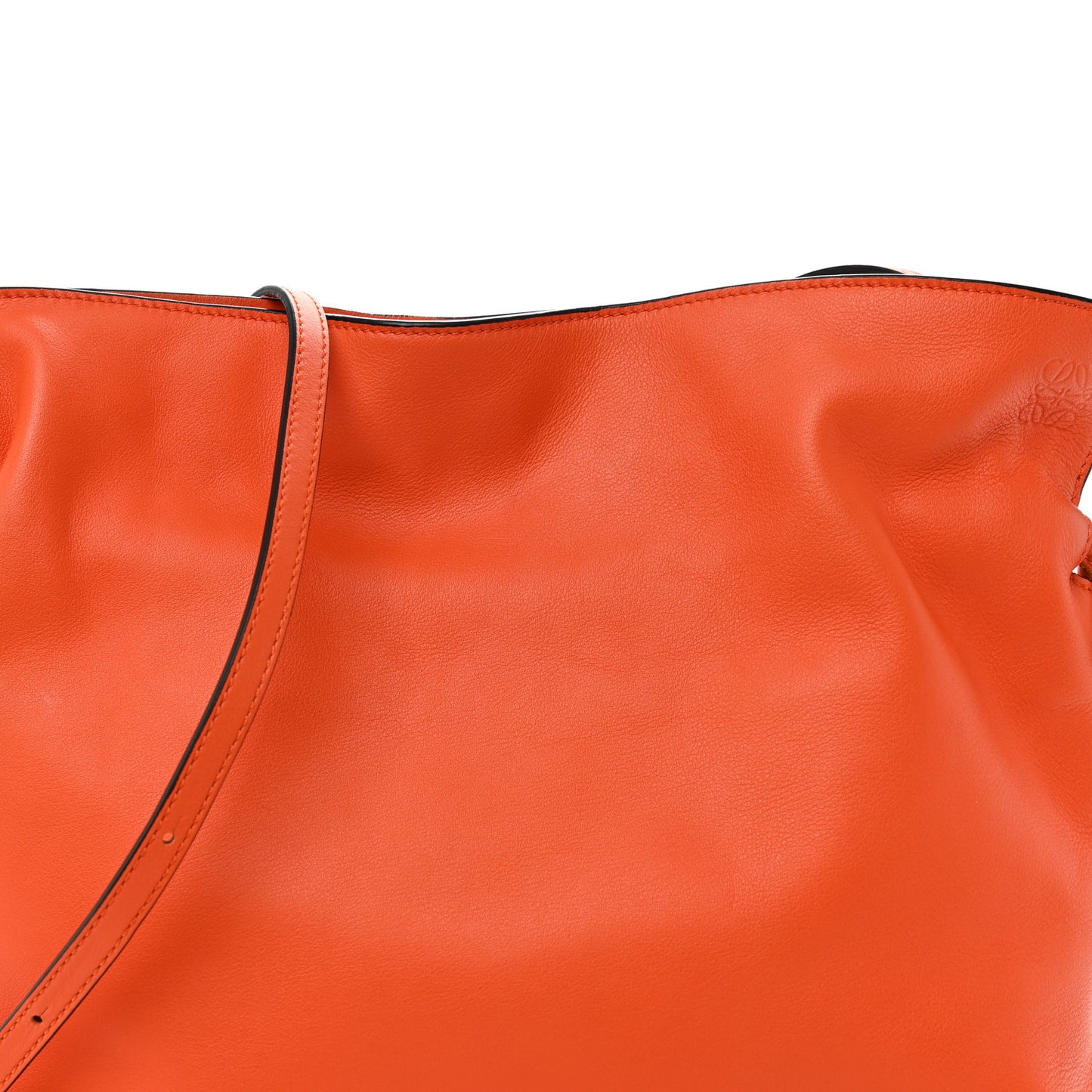 Nappa Medium Flamenco Knot Bag Orange