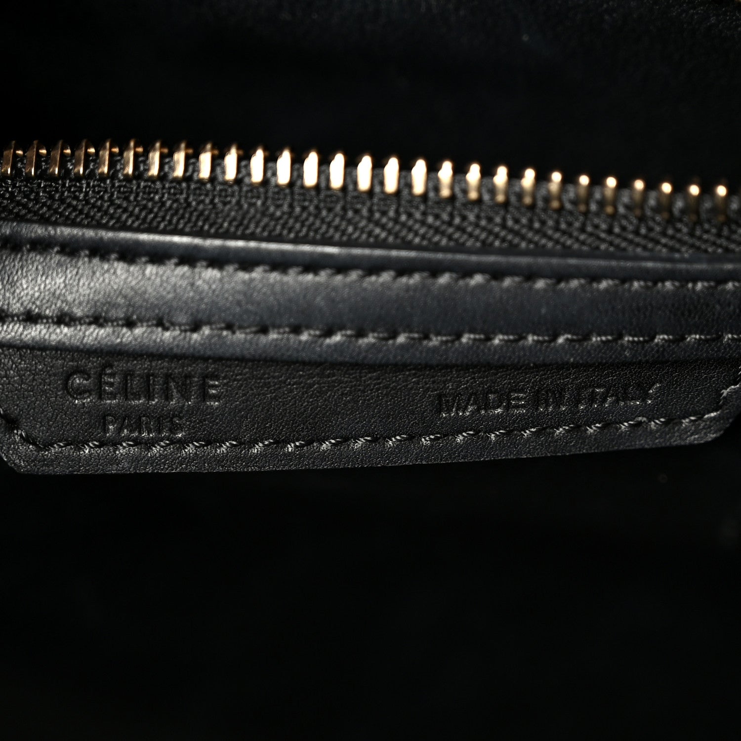 Celine Smooth Calfskin Micro Luggage Black 6 of 11