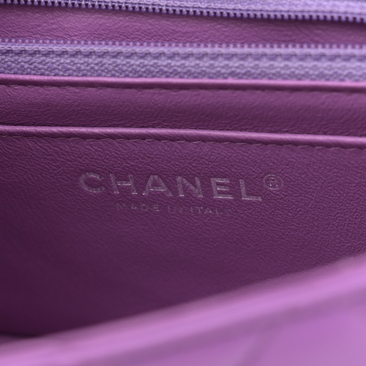 Chanel Lambskin Quilted Mini Rectangular Flap Purple 6 of 11