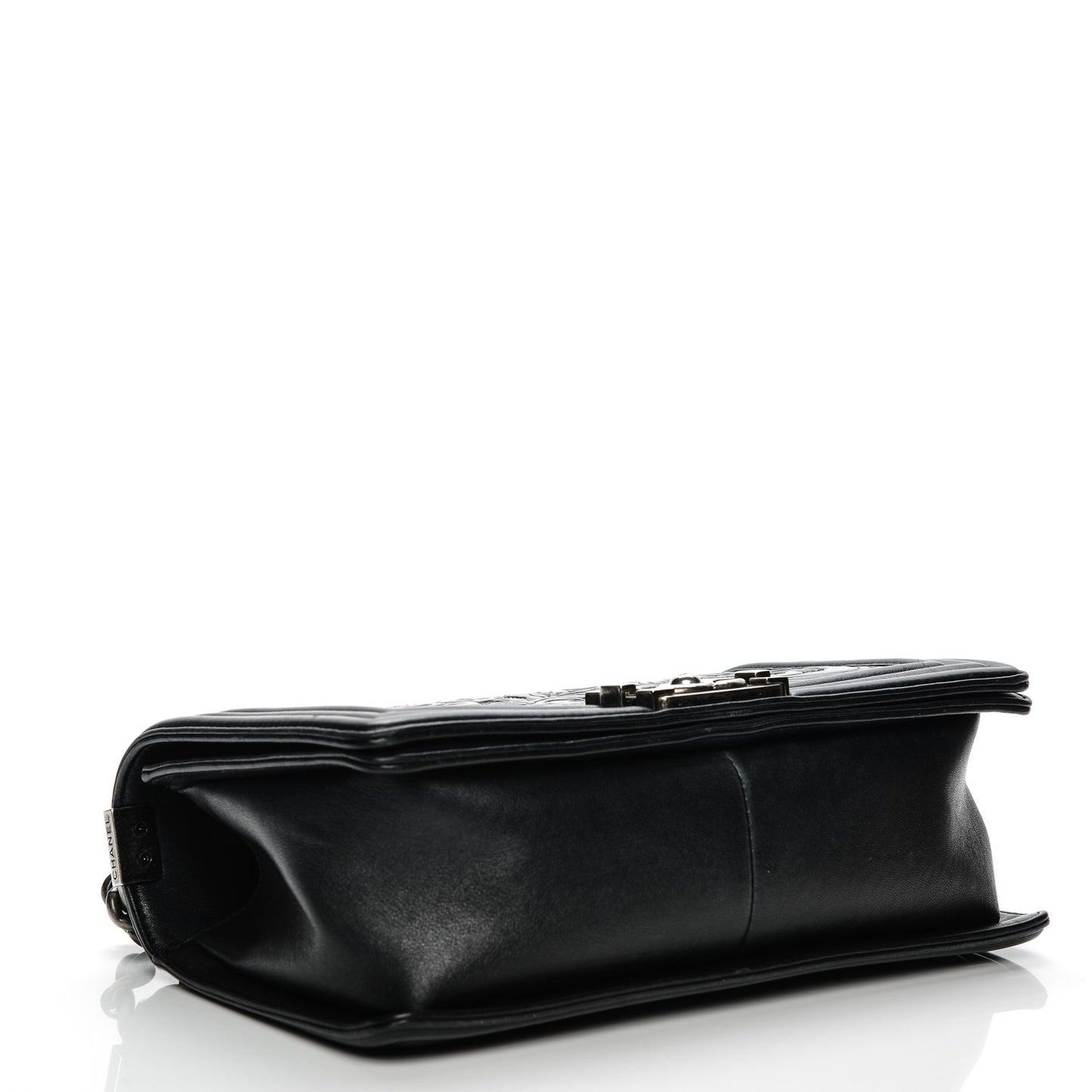 Calfskin Embossed Cordoba Medium Boy Flap Black