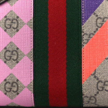 Gucci GG Supreme Monogram Equestrian Web Small Ophidia Tote Bag Beige Multicolor New Acero 9 of 11