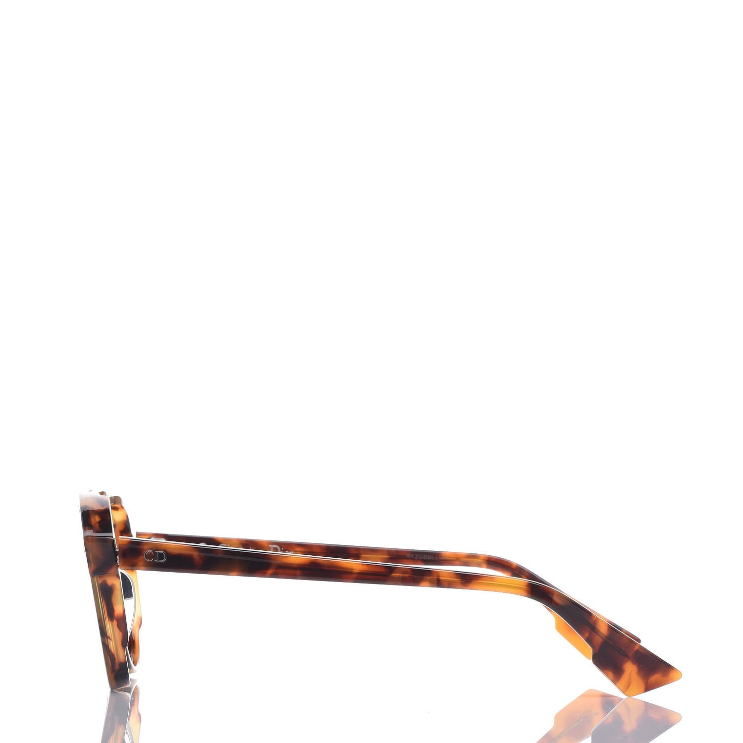 Christian Dior Abstract Square Mirrored Sunglasses Spotted Havana Blue 3 of 7