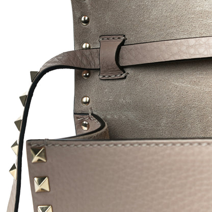 Valentino Garavani Pebbled Calfskin Medium Rockstud Flip Lock Crossbody Bag Poudre 11 of 11