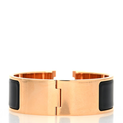 Hermes Enamel Wide Clic Clac H Bracelet PM Black 3 of 5