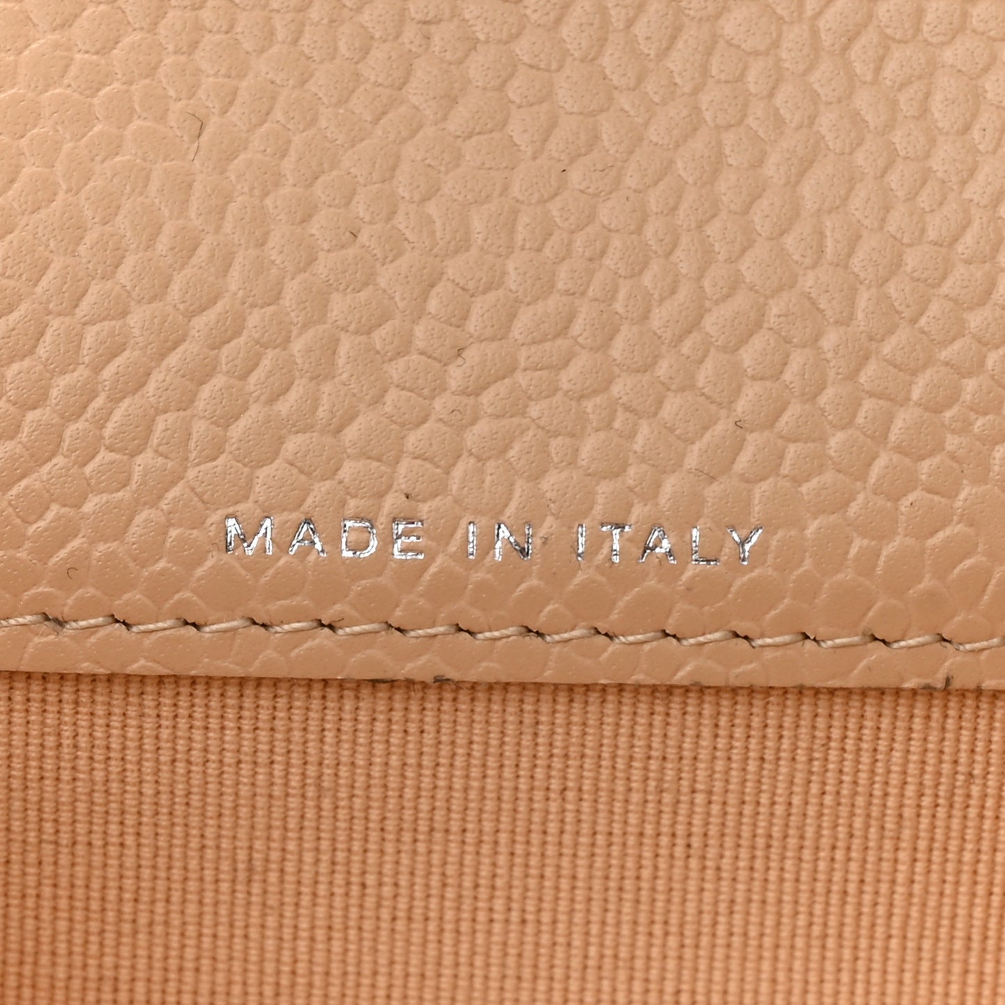 Caviar Quilted Flap Card Holder Wallet Beige
