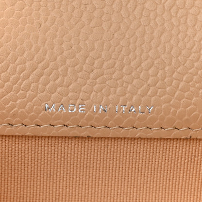 Chanel Caviar Quilted Flap Card Holder Wallet Beige 7 of 9