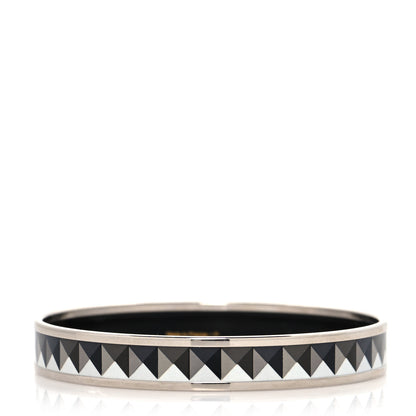Hermes Enamel Printed Narrow Clous en Trompe l'Oeil Bracelet 70 1 of 5