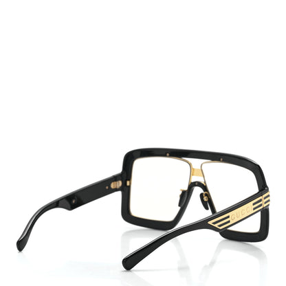 Gucci Acetate Shield GG0900S Sunglasses Black Transparent 4 of 8