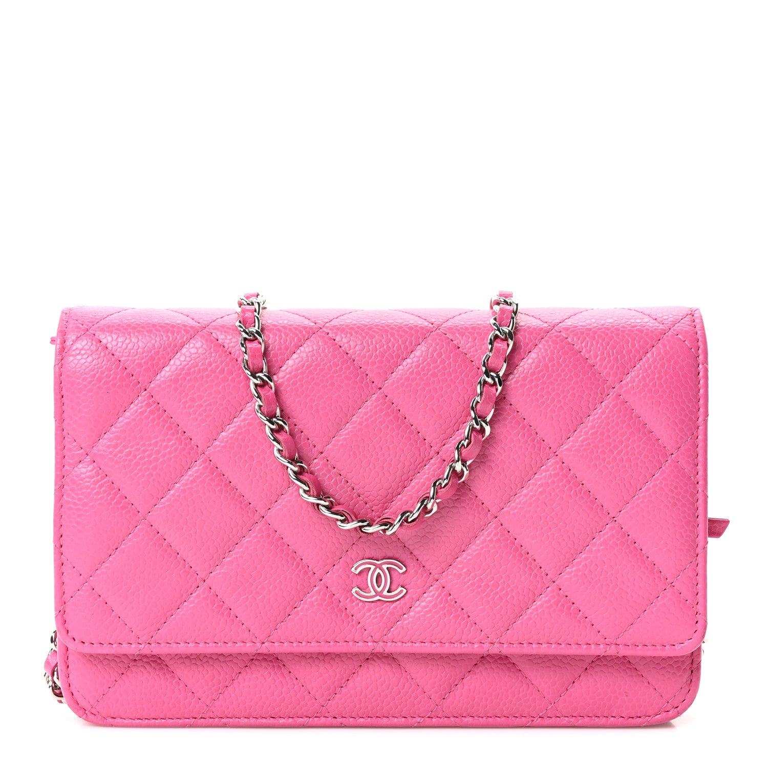 Chanel Caviar Quilted Wallet on Chain WOC Pink 1 of 10
