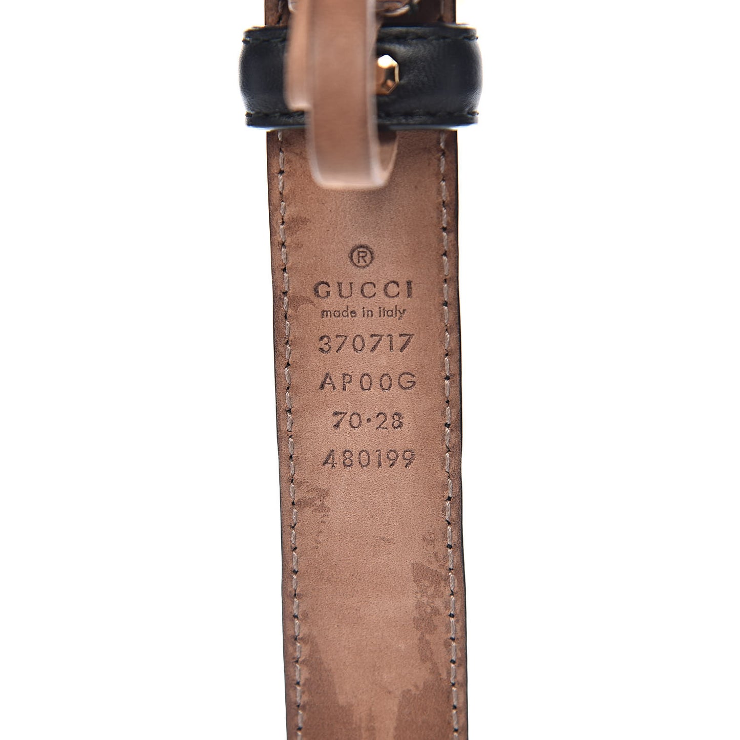 Moon Calfskin Interlocking G 25mm Belt 70 28 Black