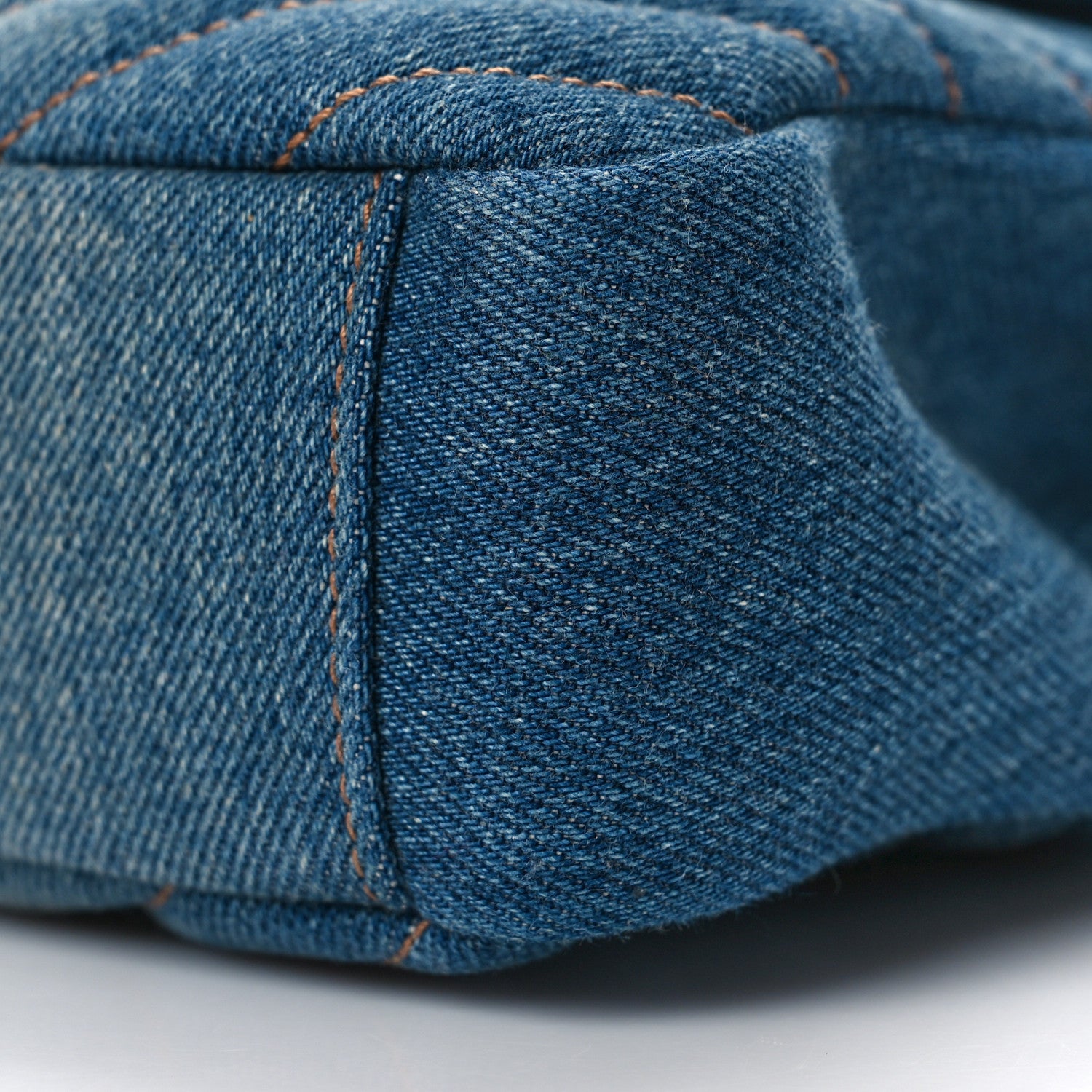 Saint Laurent Washed Denim Matelasse Chevron Monogram Medium College Bag Blue Cinnamon 8 of 10