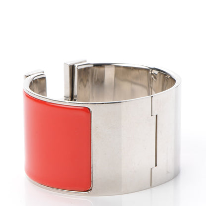 Hermes Enamel Extra Wide Clic Clac H Bracelet PM Red 3 of 4