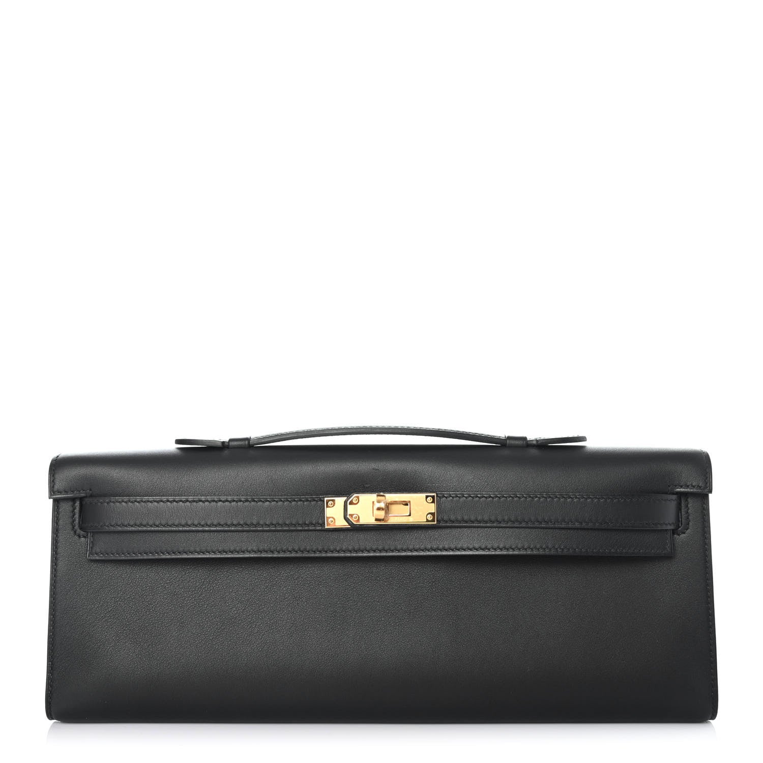 Hermes Swift Kelly Cut Clutch Pochette Black 1 of 4