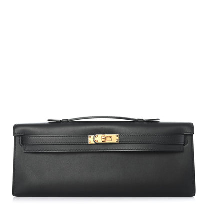 Hermes Swift Kelly Cut Clutch Pochette Black 1 of 4