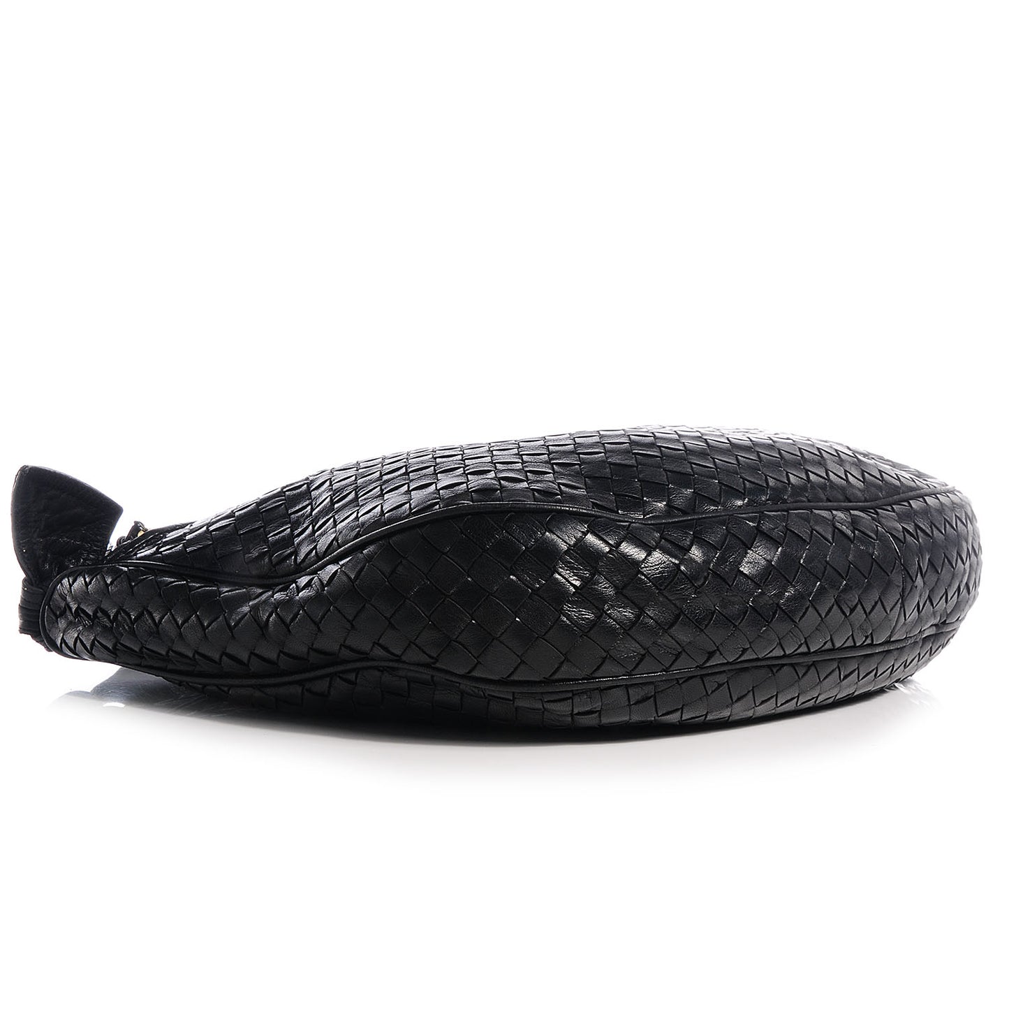 Vintage Nappa Intrecciato Shoulder Bag Nero Black