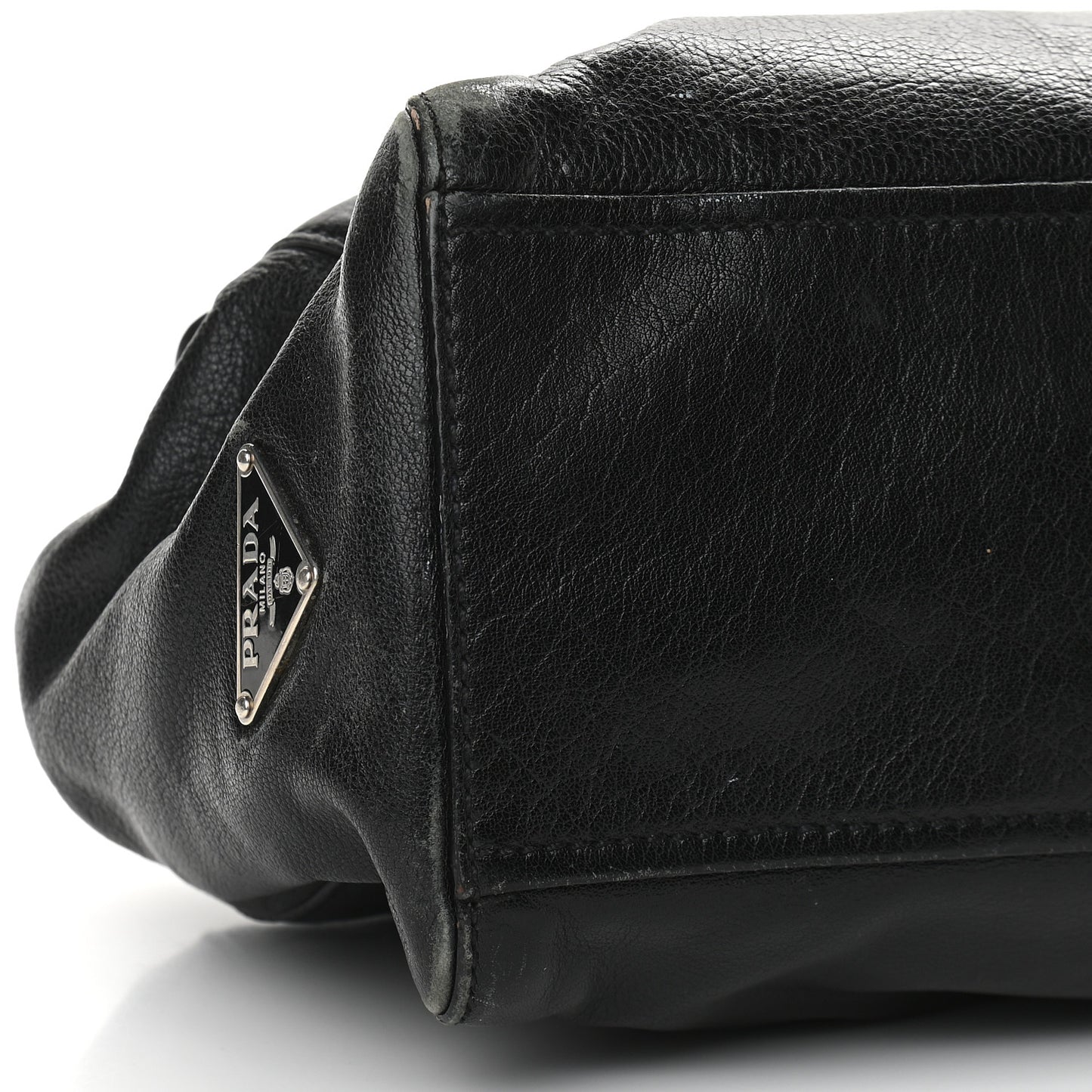 Royal Calf Easy Foldover Pushlock Satchel Black