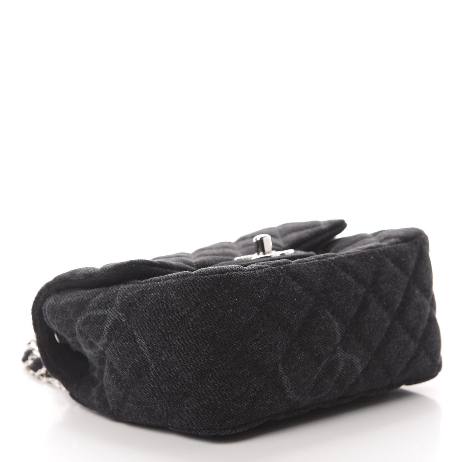 Chanel Denim CC Quilted Mini Square Flap Black 4 of 11