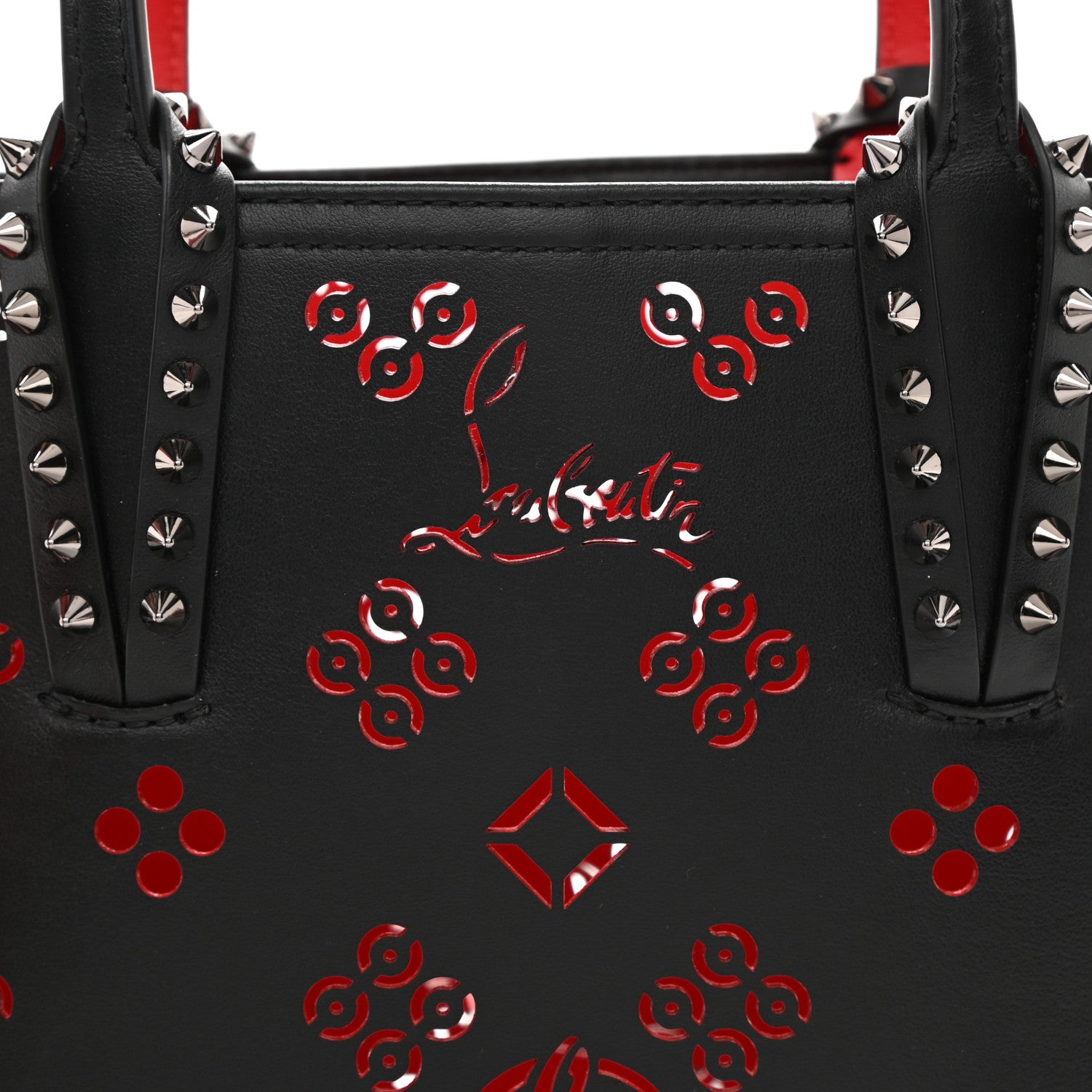 Christian Louboutin Perforated Mini East West Cabata Tote Black 7 of 7