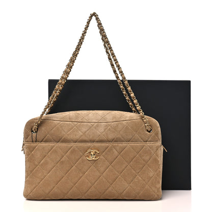 Chanel Suede Quilted Camerissimo Case Beige 11 of 11