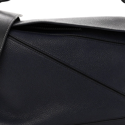 Loewe Calfskin Medium Puzzle Bag Midnight Blue Black 7 of 13