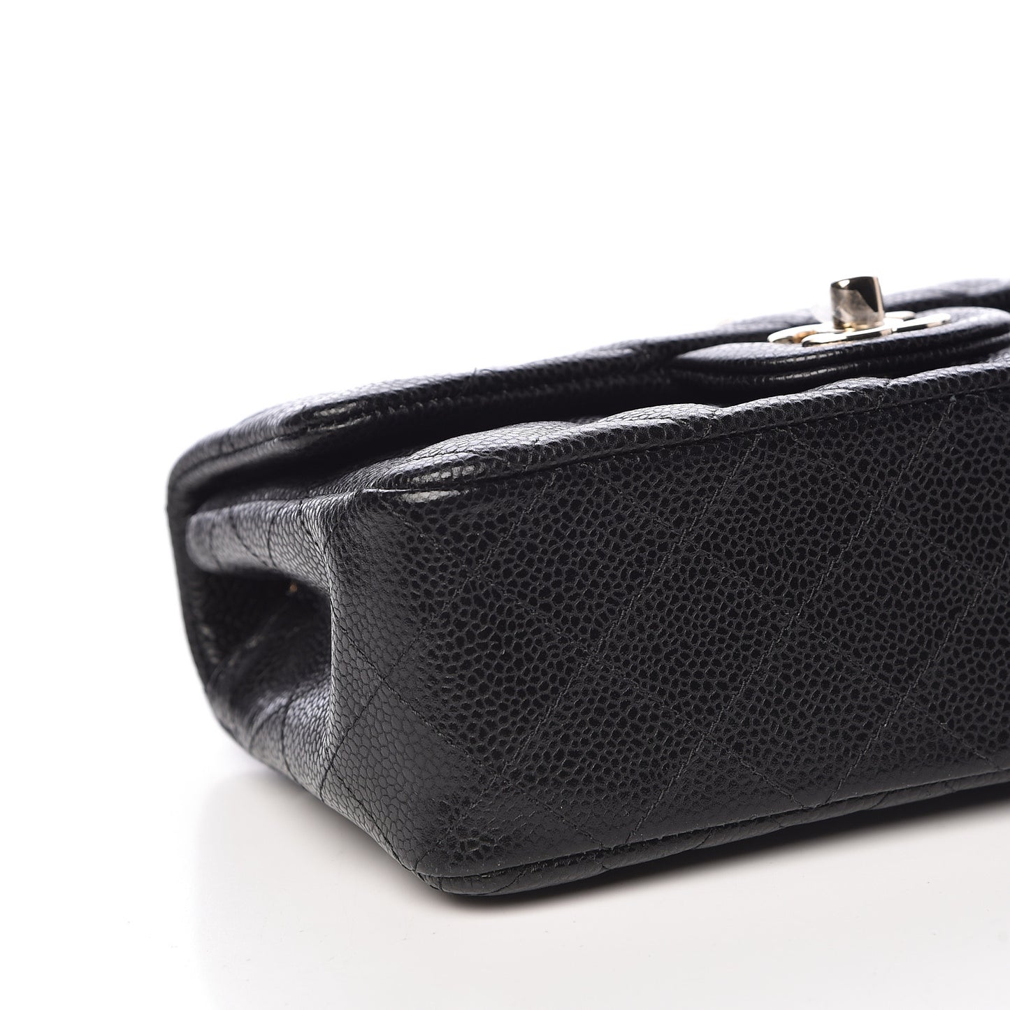 Caviar Quilted Mini Rectangular Flap Black