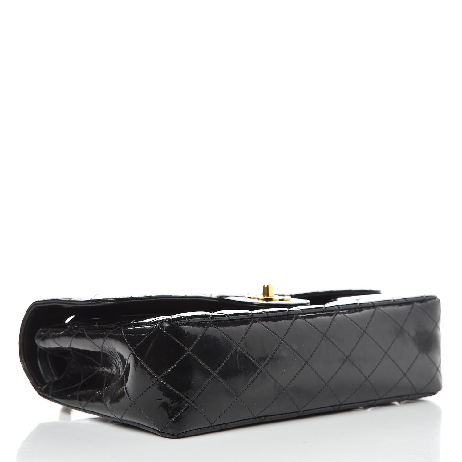 Chanel Patent Quilted Medium Double Flap Black 4 of 18