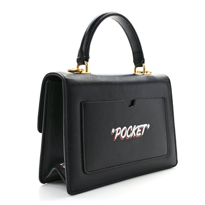 Off-White Calfskin Jitney 1.4 Virgil Was Here Shoulder Bag Black 3 of 9