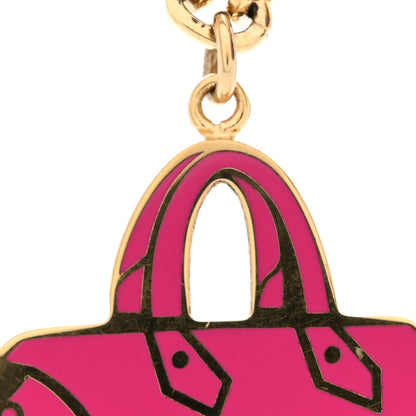 Louis Vuitton Enamel Iconic Speedy Bag Charm Chain Gold 5 of 5