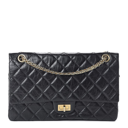 Chanel Aged Calfskin Quilted 50th Anniversary 2.55 Reissue 226 Flap Black 1 of 18