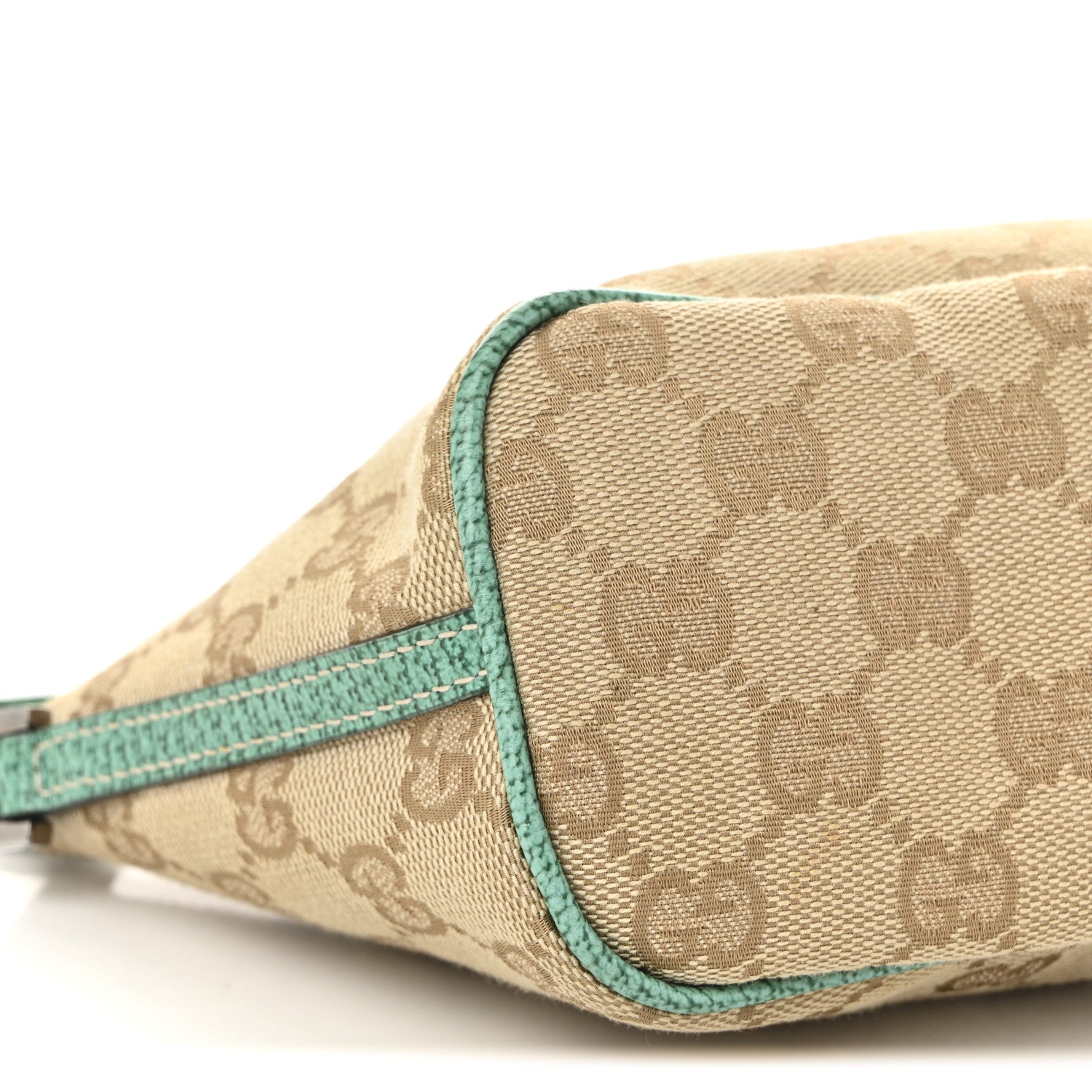 Gucci Monogram Web Boat Pochette Green 9 of 11