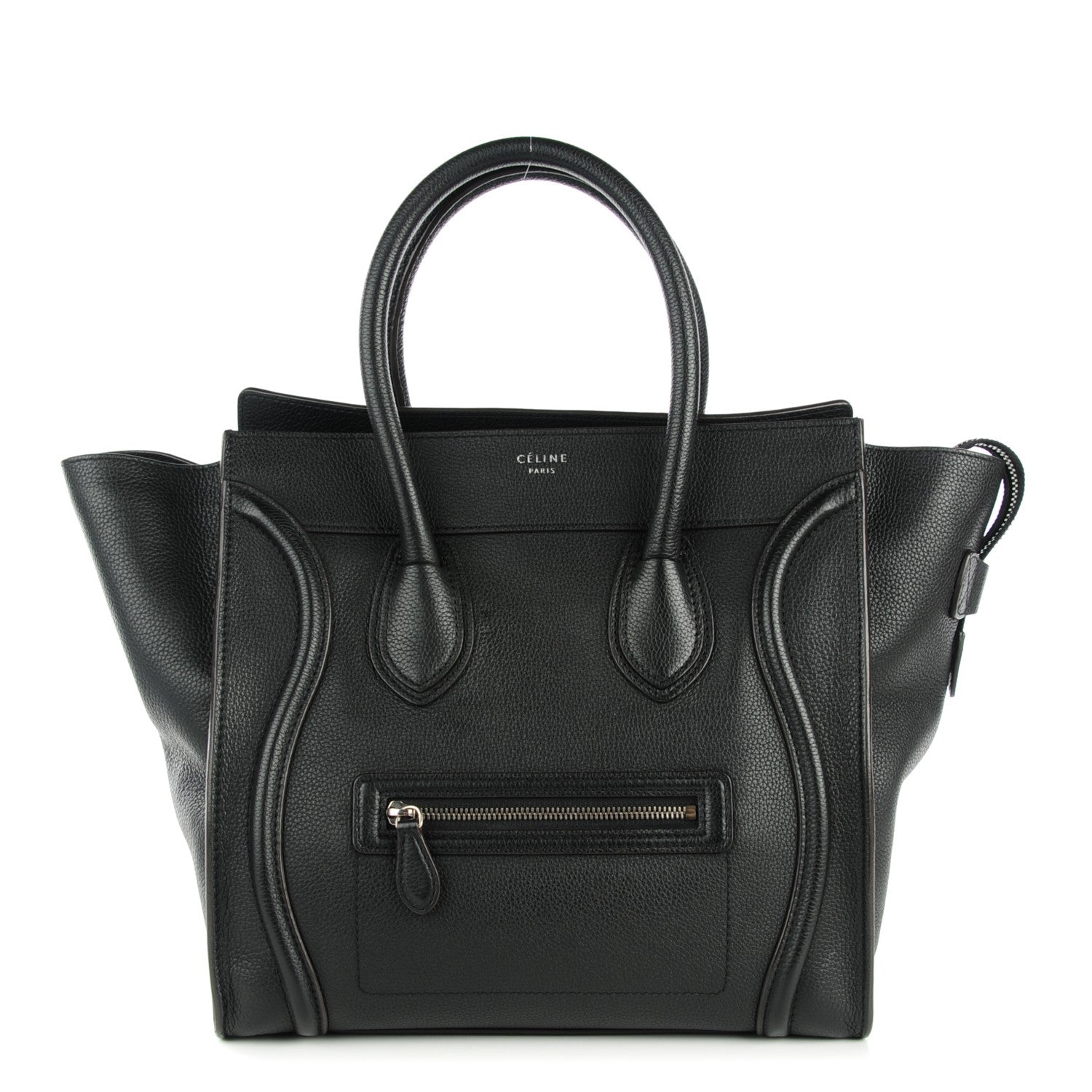 Celine Drummed Calfskin Mini Luggage Black 1 of 7