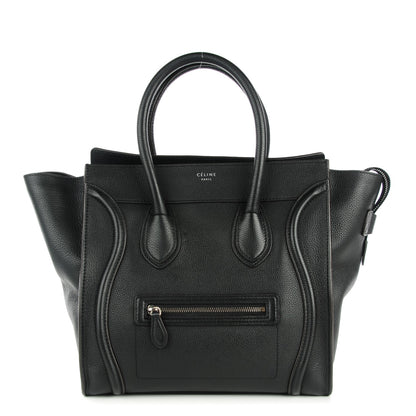 Celine Drummed Calfskin Mini Luggage Black 1 of 7
