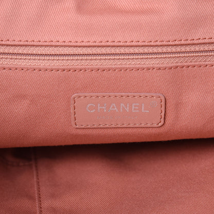 Chanel Straw Lurex Large Deauville Tote Pink 7 of 13