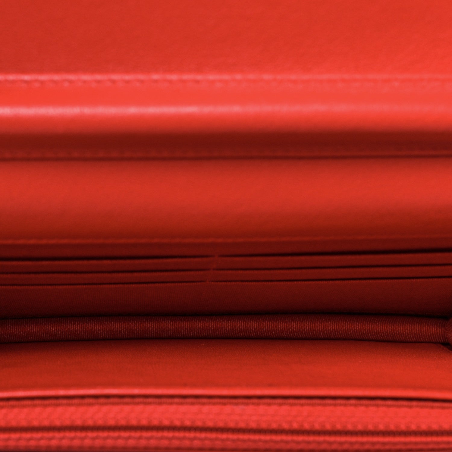 Chanel Grained Calfskin Quilted CC Box Wallet On Chain WOC Red 5 of 11