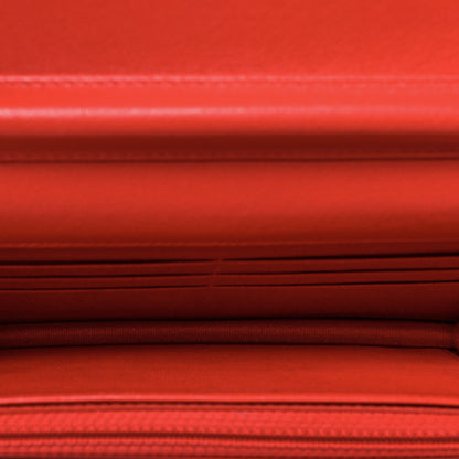 Chanel Grained Calfskin Quilted CC Box Wallet On Chain WOC Red 5 of 11