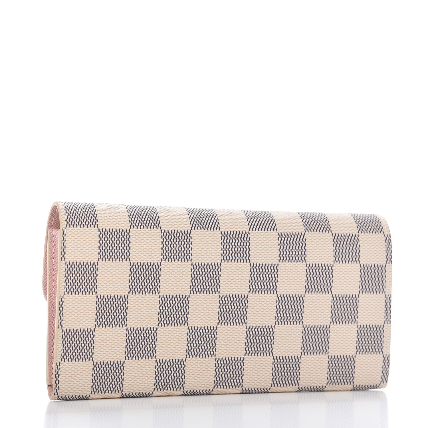 Louis Vuitton Damier Azur Emilie Wallet Rose Ballerine 3 of 11