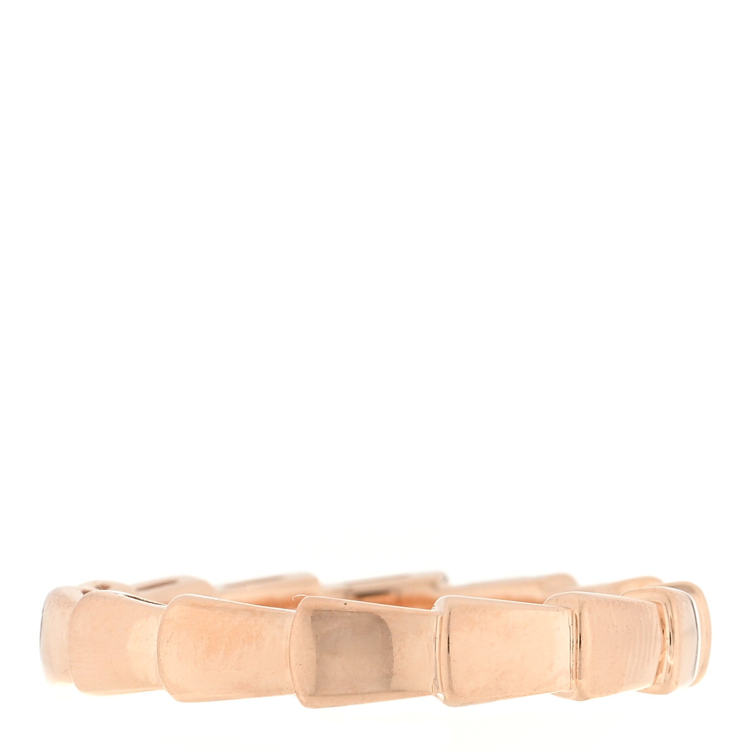 Bulgari 18K Rose Gold Serpenti Viper Band Ring 54 6.75 1 of 4