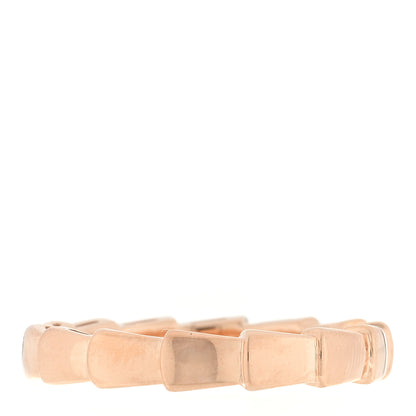 Bulgari 18K Rose Gold Serpenti Viper Band Ring 54 6.75 1 of 4
