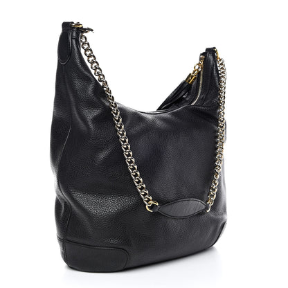 Gucci Pebbled Calfskin Medium Soho Chain Hobo Black 3 of 11
