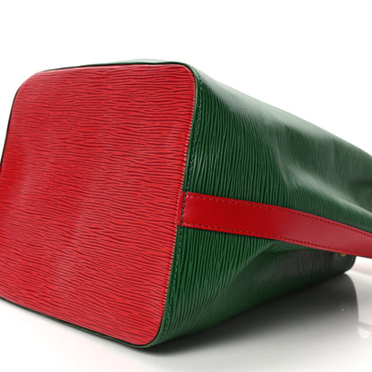 Louis Vuitton Epi Bi-Color Petit Noe Borneo Castillan Red Green 8 of 8