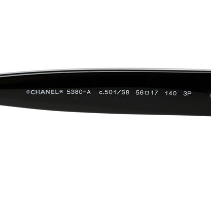 Chanel Acetate Polarized Square CC Sunglasses 5380 Black 5 of 8