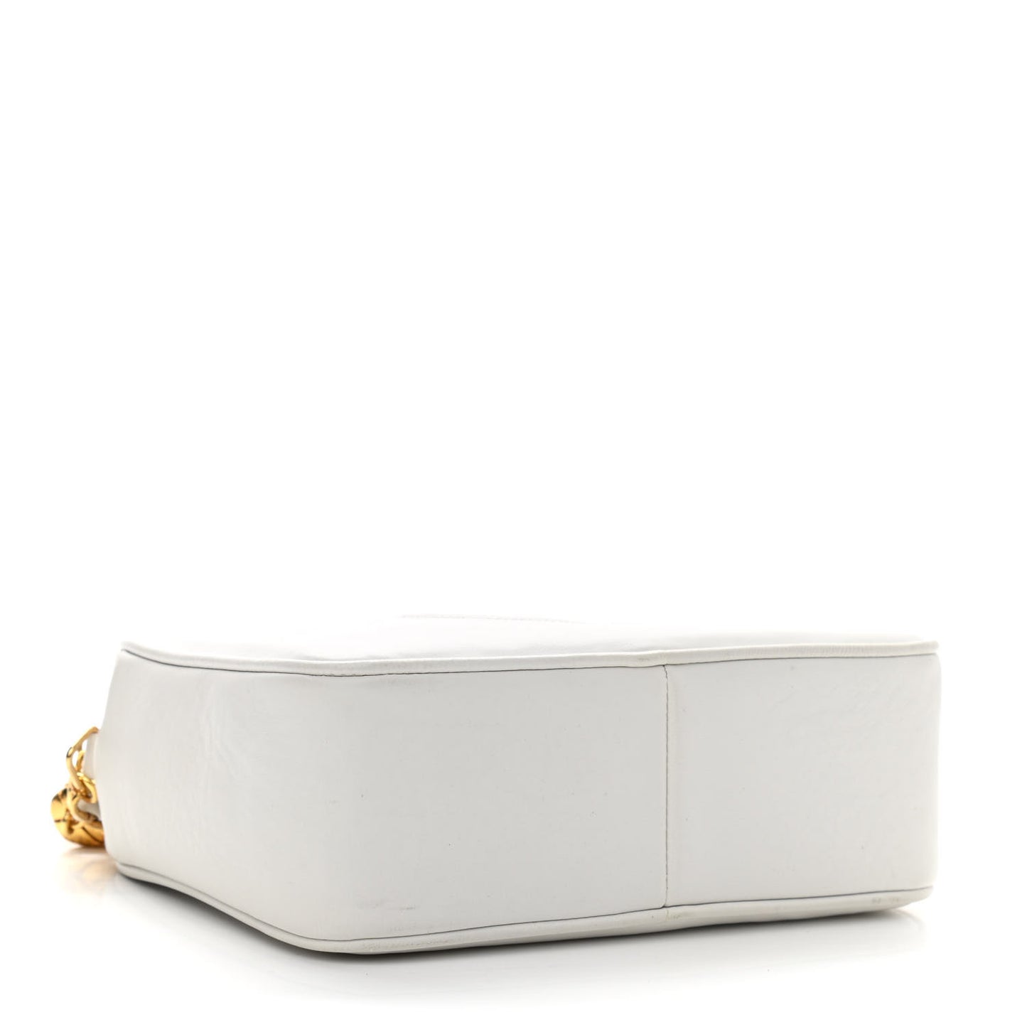Lambskin CC Tassel Camera Case White