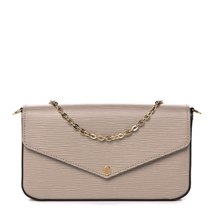 Louis Vuitton Epi Felicie Pochette Chain Wallet Galet 3 of 14