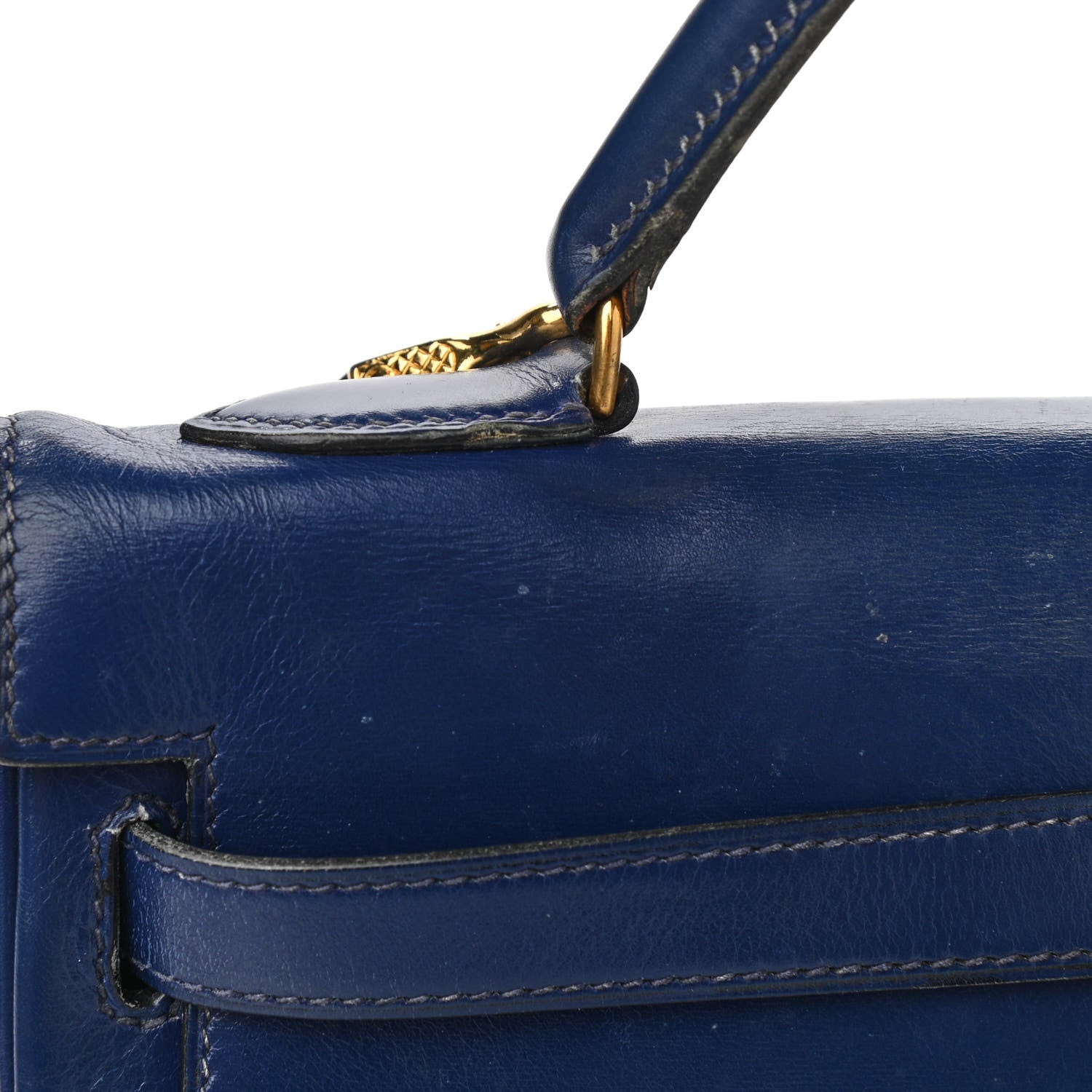 Hermes Box Kelly Retourne 32 Bleu Saphir 17 of 23