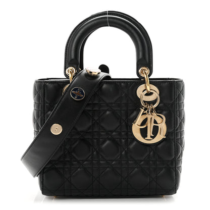 Christian Dior Lambskin Cannage Small Lucky Badges My Lady Dior Black 1 of 12